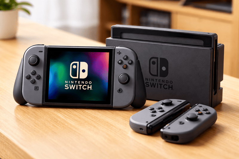 ChatGPT Image Jan 24, 2026, 07_45_42 PM Nintendo Switch جهاز ألعاب محمول نينتندو سويتش