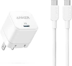 شاحن Anker 20W USB-C Charger USB-C Cable 1.5 m