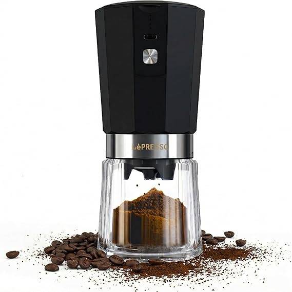 714YXOokYAL._AC_SX569_ مطحنة قهوة لاسلكية LePresso Cordless Burr Grinder